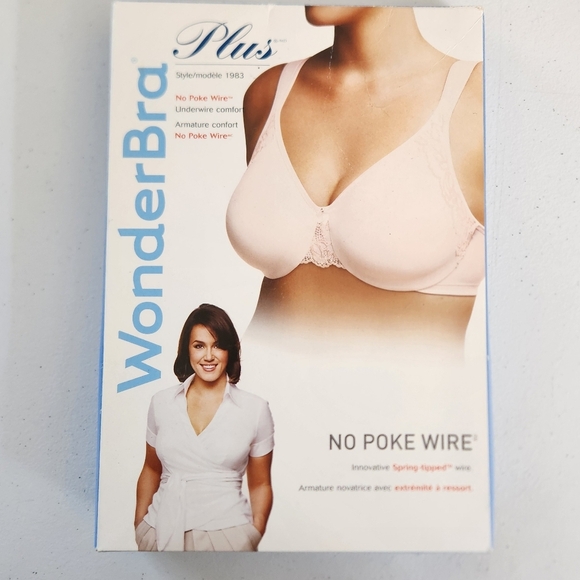 Wonderbra Plus New In Box Size 40D Stylr 1983 Pink Unpadded Underwire No Poke - Picture 1 of 4